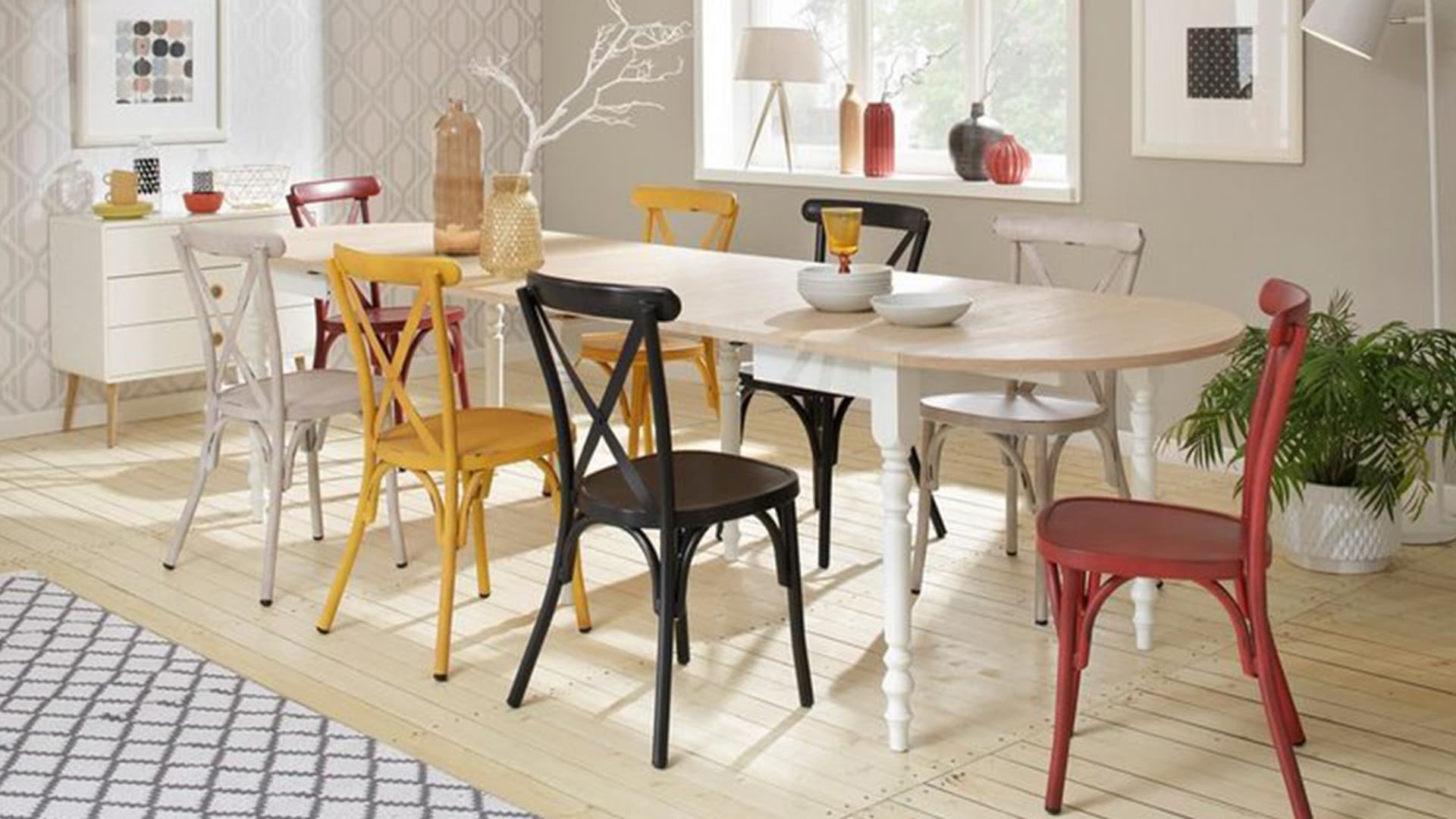 657S-H45-ALU Home Wohnzimmer Esszimmerstuhl