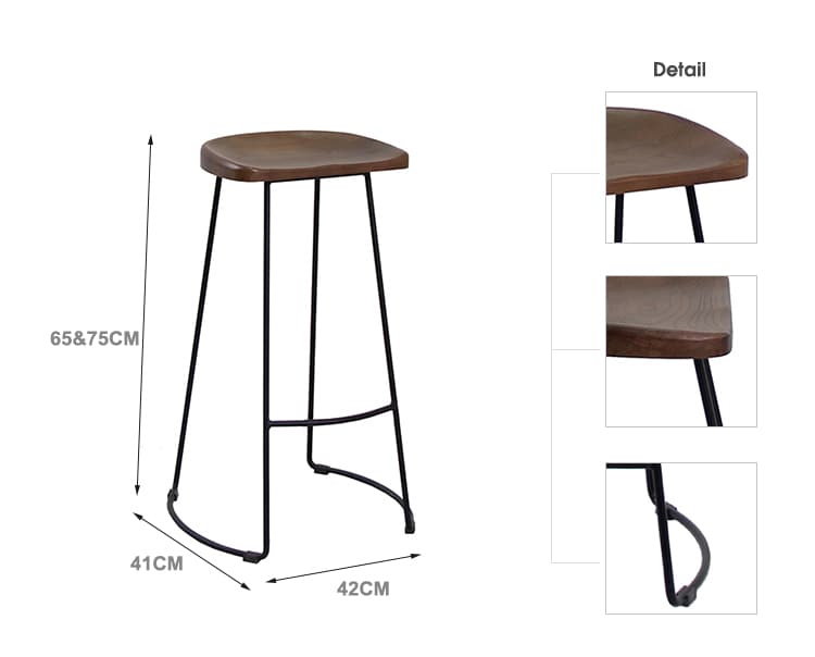 Europe Style Loft Original Modern Bar Stool 706C-H65-STW (1)