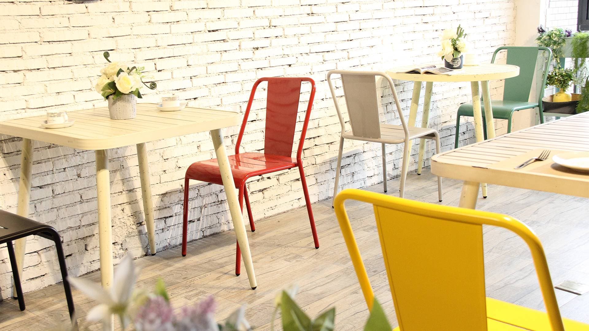 Industrial Restaurant Bistro Dinning Room Nordic Stackable Chair 796S-H45-ALU