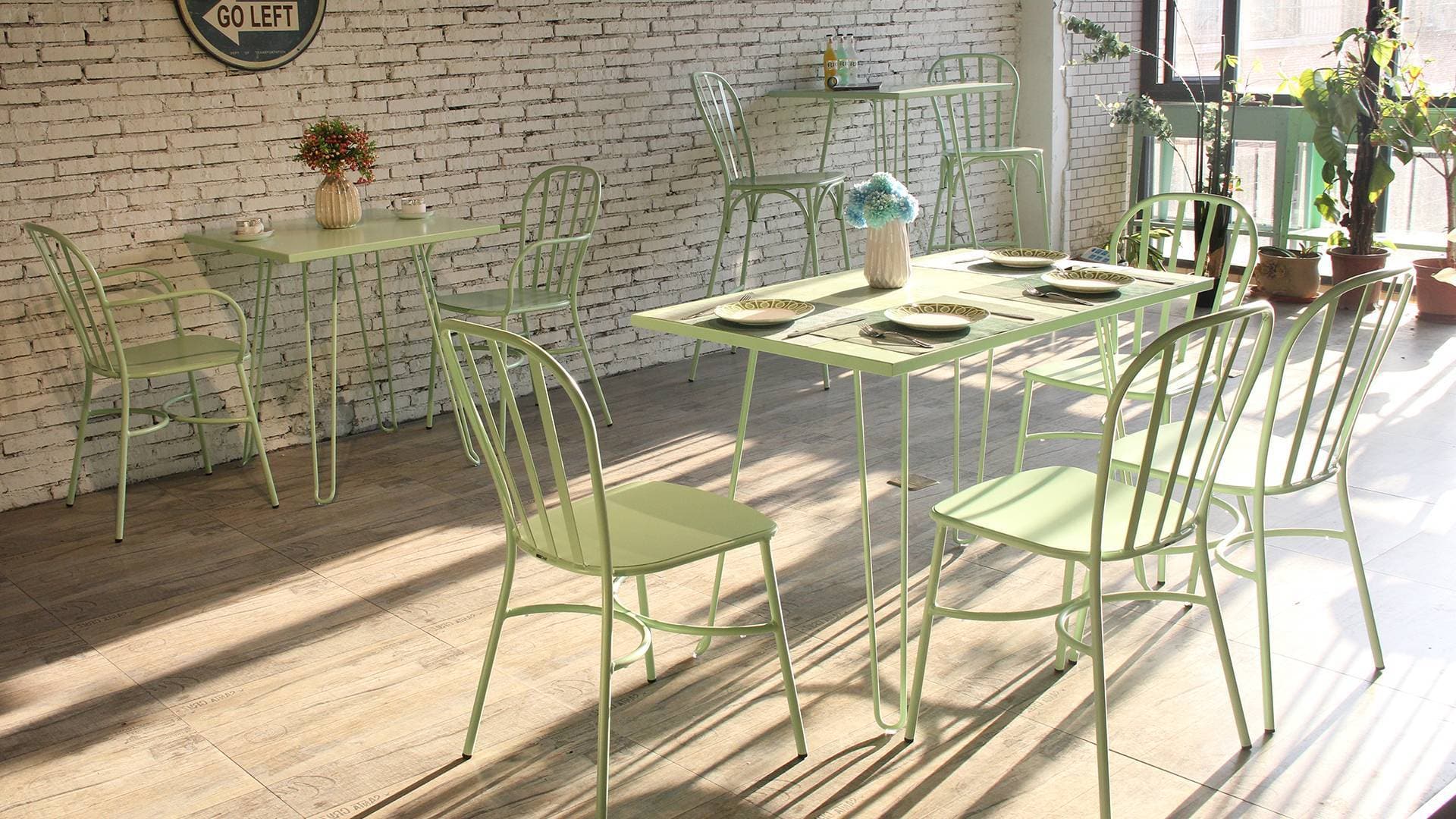 French Outdoor Stackable Cafe Industrial Bistro Commercial Metal Chair 763(M)S-H45-ALU