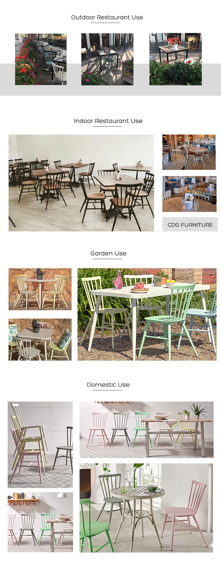 French Bistro Restaurant Coffee Windsor Chair Project Cases