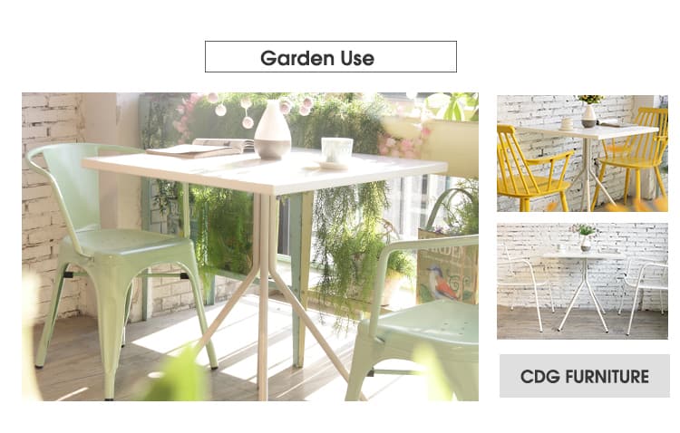 Luxury Modern Outdoor & Indoor Restaurant Coffee Table 810DT-ALU-SQ70 (2)