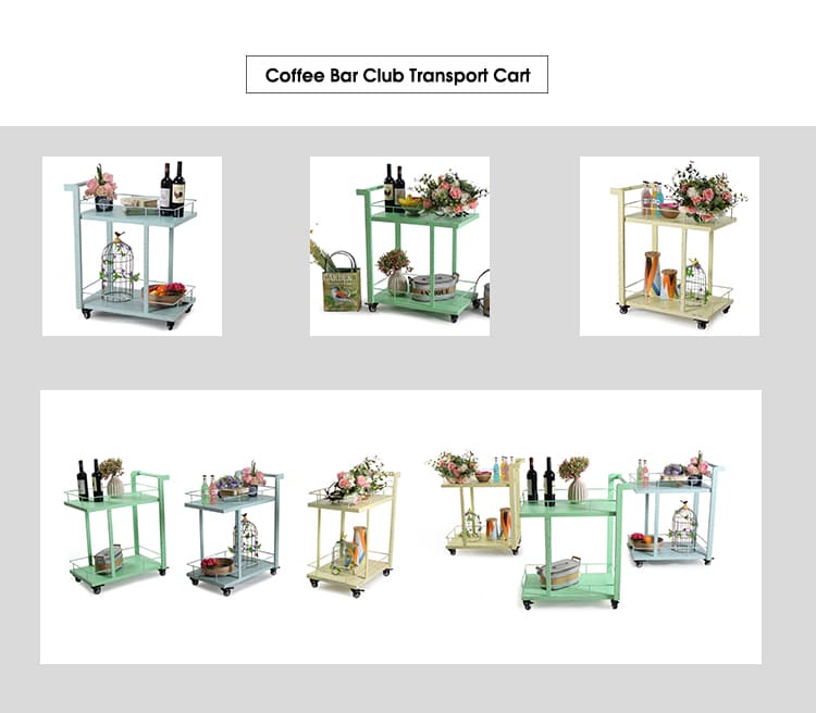 Coffee Cart For Sale Coffee Bar Club Transport Cart 744BC-ALU (2)