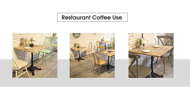 Commercial Furniture Coffee Shop Solid Wood Table Top For Sale