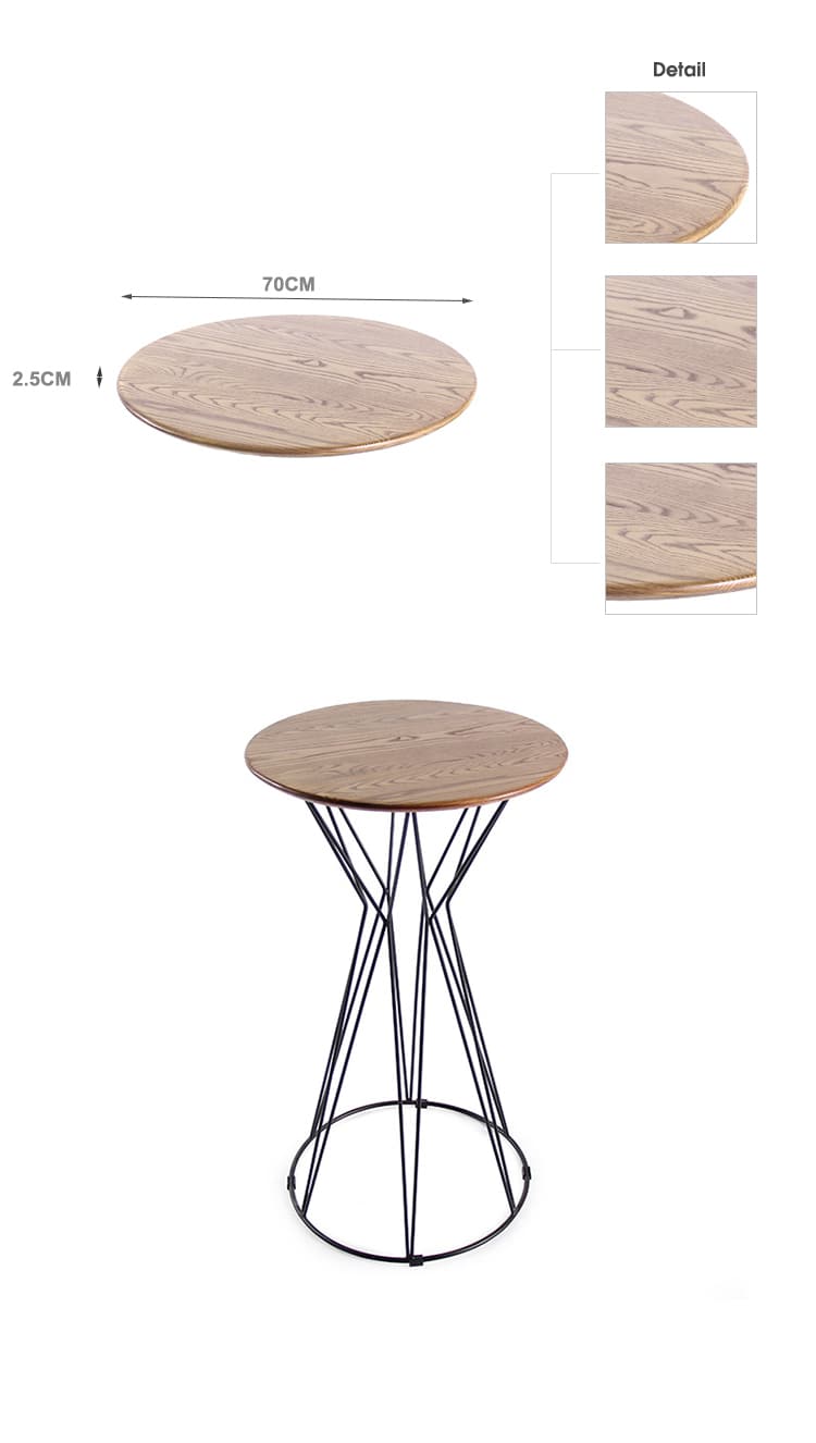 Indoor Round Wooden Restaurant Oka Dining Table Top TTAW-LG01-RO70-25 (1)