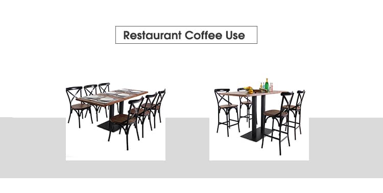 Cast Iron Black Two Legs Table Base For Restaurant Cafe Manufactured by CDG 