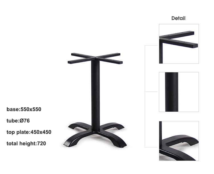 Cast Metal Loft Crank Restaurant Cafe Table Base TBIR-09 (4)