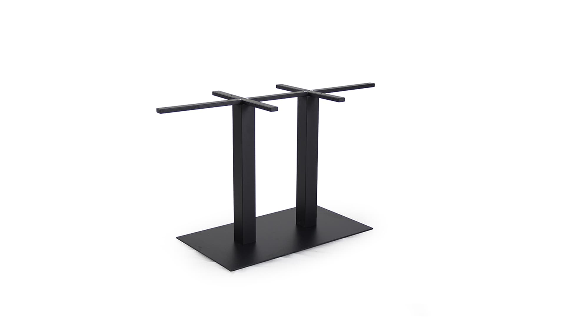 Base de mesa negra de dos patas de arrabio para restaurante Cafe TBIR-30
