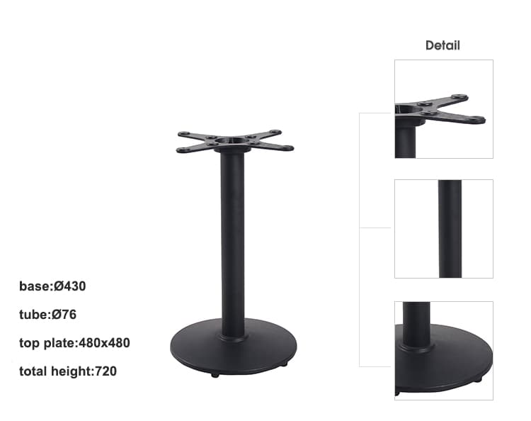 Industrial Style Crank Metal Coffee Shop Table Base TBIR-05 (6)