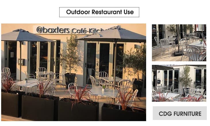 French Outdoor Stackable Cafe Industrial Bistro Commercial Metal Chair 763(M)S-H45-ALU (4)