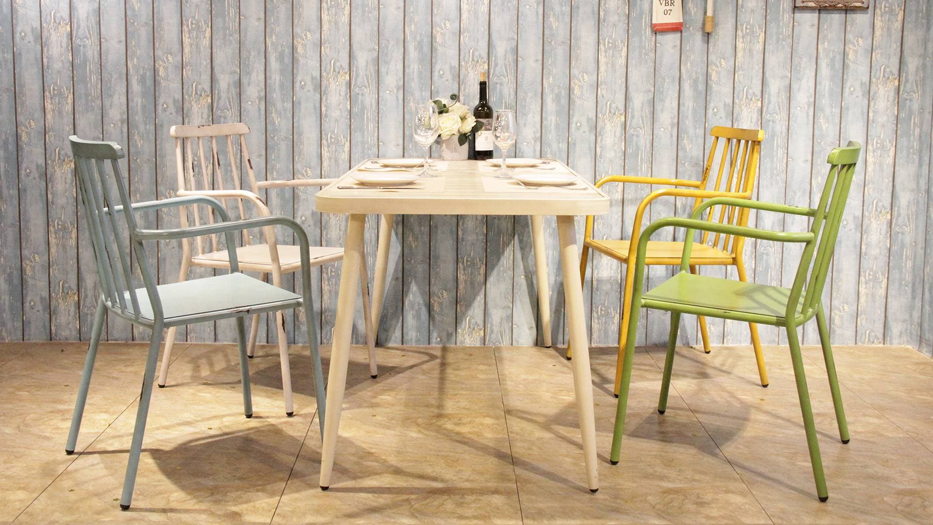 Aluminum Outdoor Indoor Dining Room Stacking Restaurant Bistro Garden Armchair 824MS-H45-ALU