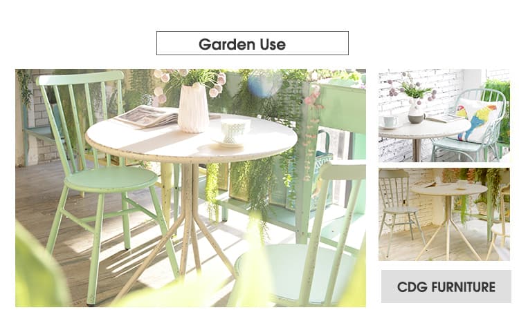 Table ronde de café d'intérieur de restaurant d'extérieur de jardin moderne 810DT-STALU-RO70 (1)