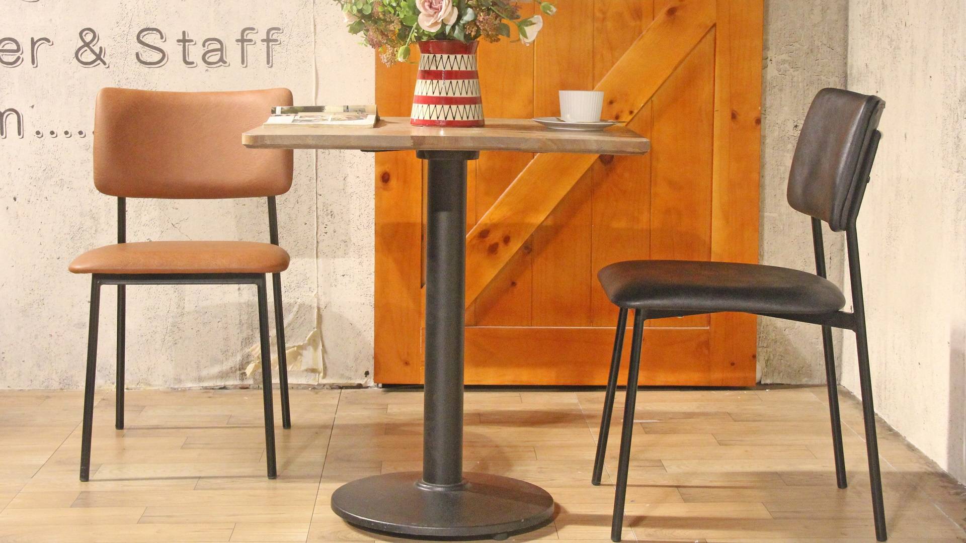 Modern Lounge Home Metal Legs Upholstered Faux Leather Living Room Dining Chair 895-H45-STPU