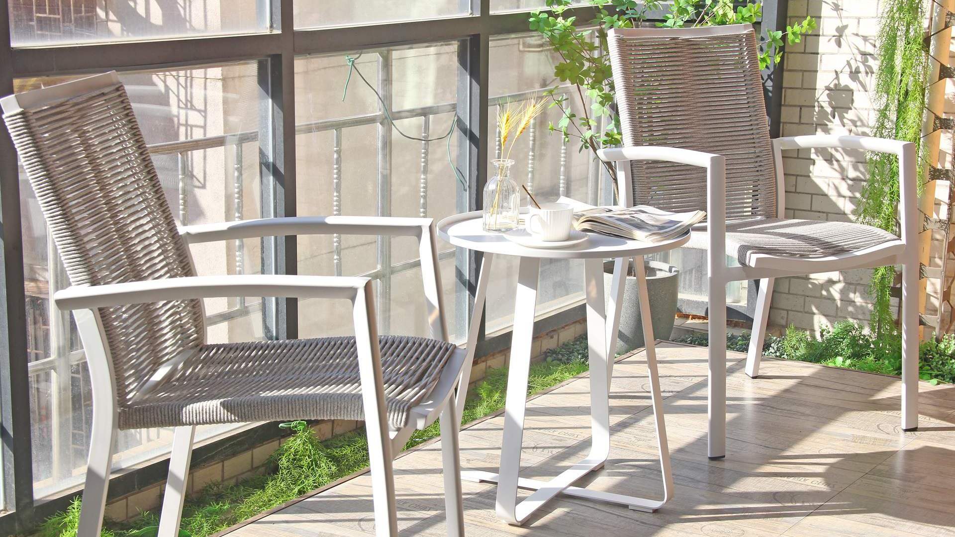 Creative Colorful Modern Easy Moving Metal Mini Bistro Patio Terrace Cafe Table 839CT-ALU